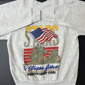 Vintage‎ Desert Storm Sweatshirt Tultex Gray Men's Large